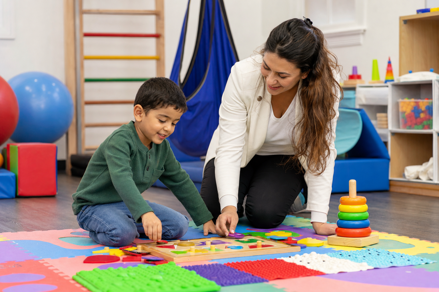 Child development activities in a playful setting